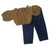 Hand Knit Brown Sweater and Denim Jeans Outfit for 18 Inch Dolls | Fits American Girl, Our Generation & My Life