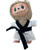Karate Outfit with Black Belt for 17.5 cm Collectible Monster Dolls – White Martial Arts Uniform