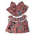 Monster Doll Print Dress and Matching Ear Opening Hat for 37 cm Collectible Monster Dolls