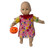 Halloween Clown Costume Dress for 14-15 Inch Baby Dolls with Pumpkin Bucket