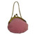 Vintage Pink Velveteen Doll Purse with Gold-Tone Frame and Chain