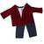  Red Cardigan Coat Sweater & Jeans Set for 18 Inch Dolls | American Girl Outfit