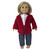  Red Cardigan Coat Sweater & Jeans Set for 18 Inch Dolls | American Girl Outfit