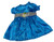 Blue Metallic Dress Fits Some Baby Alive And Little Baby Dolls