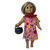 Halloween Clown Costume Dress with Black Cat Treat Bucket for 18 Inch Girl Dolls