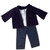 Purple Coat Cardigan Sweater, White Blouse & Jeans for 18 Inch Dolls