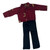 Airplane Print Shirt, Black Pants & Shoes Outfit for 12 Inch Boy Dolls Like Ken & GI Joe