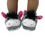 White Faux Leather Fur Trim Boots for 18 Inch Dolls
