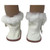 White Faux Leather Fur Trim Boots for 18 Inch Dolls