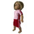 Sport Outfit for 18 Inch Girl Dolls – Pink Top & Red Shorts | Discontinued Sale