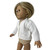 White Knit Cardigan Sweater for 18 Inch Dolls