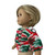 Hand Knit Red, White & Green Glitter Sweater for 18 Inch Dolls