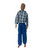 Blue & Yellow Plaid Shirt and Pants Outfit for 12 Inch Male Dolls