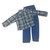 Blue & Yellow Plaid Shirt and Pants Outfit for 12 Inch Male Dolls