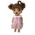 Fancy Pink & Gold Dress for 12 Inch Baby Alive and Little Baby Dolls