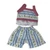 Summer Shorts Outfit for 14.5 Inch Girl Dolls – Rosebud Print Top with Matching Shorts 