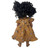 Brown Colonial Floral Dress for 18 Inch Girl Dolls