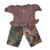 Textured Pants & Mauve Ruffle Top for 15 Inch Cabbage Patch Kid & Baby Dolls