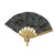 Blue & Brown Paisley Folding Fan for 18 Inch Girl Dolls
