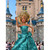 Turquoise Glitter Scroll Formal Gown for 11.5 Inch Fashion Dolls