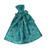 Green Glitter Scroll Formal Gown for 11.5 Inch Fashion Dolls