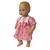 Cherry Print Dress or Nightgown for 15 Inch Baby Dolls – Pink Check Doll Clothes