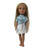 Light Blue Glitter Blouse & Gray Skirt Outfit for Wellie Wisher & 14.5 Inch Girl Dolls