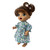 Blue & Green Floral Dress for 12 Inch Baby Alive and Little Baby Dolls