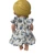 Light Blue Floral Ruffle Dress for 12 Inch Baby Dolls