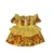 Bright Yellow Floral Ruffle Dress for 15 Inch Baby Dolls