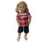 Red, White & Black Shirt and Shorts Outfit for 18 Inch Girl Dolls