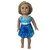 Matching Girl Size 6 & 18 Inch Doll Nightgowns – Yellow & Gold Star Print