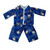 Kitty Print Pajamas for 18 Inch Girl Dolls – Blue Kitten and Heart Doll Sleepwear