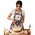 Handmade Cross Stitch Teddy Bear Apron with Humorous Kitchen Saying – One Size Fits Most