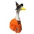 23 Inch Porch Goose Halloween Outfit – Orange Skeleton & Jack O Lantern Dress with Cape and Black Hat