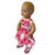 Pink Strawberry & Kitten Sundress with Purse for 15 Inch Baby Dolls