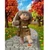 Autumn Floral Dress for 15 Inch Cabbage Patch Kid Dolls – Fall Doll Clothes