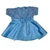Blue Faux Silk Party Dress for 15 Inch Baby Dolls – Sale 