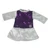 Purple Sequin & White Velvet Ice Skating Dress for 18 Inch Girl Dolls