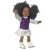 Purple Sequin & White Velvet Ice Skating Dress for 18 Inch Girl Dolls