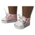 Pink Dot Sneakers for 18 Inch Girl Dolls – White Lace-Up Doll Tennis Shoes