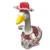 Christmas Porch Goose Outfit for 23 Inch Goose – Holiday Dress with Red Velveteen Hat