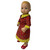 Red & Yellow Calico School Dress with Shoes for 15 Inch Baby Dolls – Fits Bitty Baby