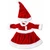 Red Velvet Santa Dress & Hat Set for 15 Inch Baby Dolls – Christmas Doll Outfit