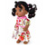 Rose Print Dress with Pink Satin Collar for 14 Inch Baby Alive and Little Baby Dolls