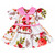 Rose Print Dress with Pink Satin Collar for 14 Inch Baby Alive and Little Baby Dolls