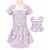 Matching Girl and 18 Inch Doll Floral Dresses – Girls Size 7 – Pink and Blue Flowers