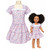 Matching Girl and 18 Inch Doll Floral Dresses – Girls Size 7 – Pink and Blue Flowers