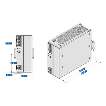 Block PC-0112-050-0 Switched Mode DIN Rail Mount Power Supply