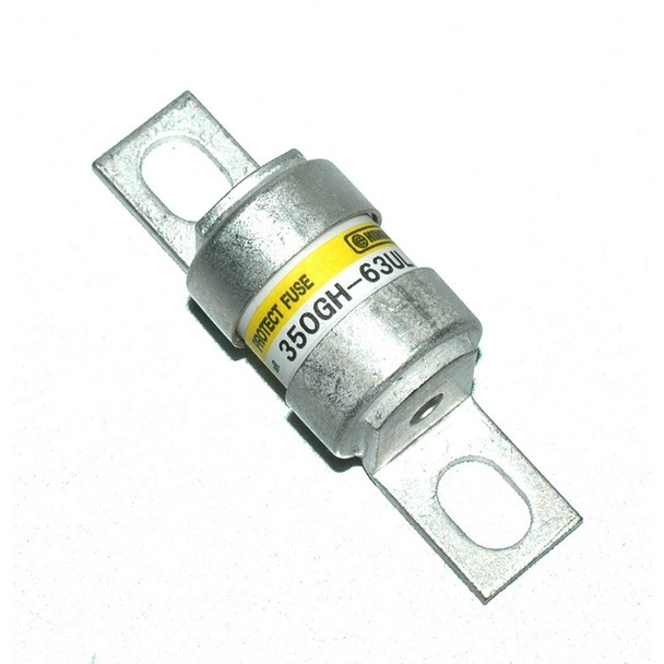 Hinode 350GH-63UL Cylindrical Fast Acting Fuse, 350V AC/DC, 63A